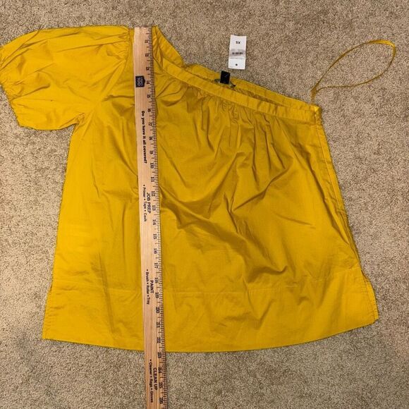 Ann Taylor saffron yellow one‎ shoulder top NEW size XS - Picture 10 of 10